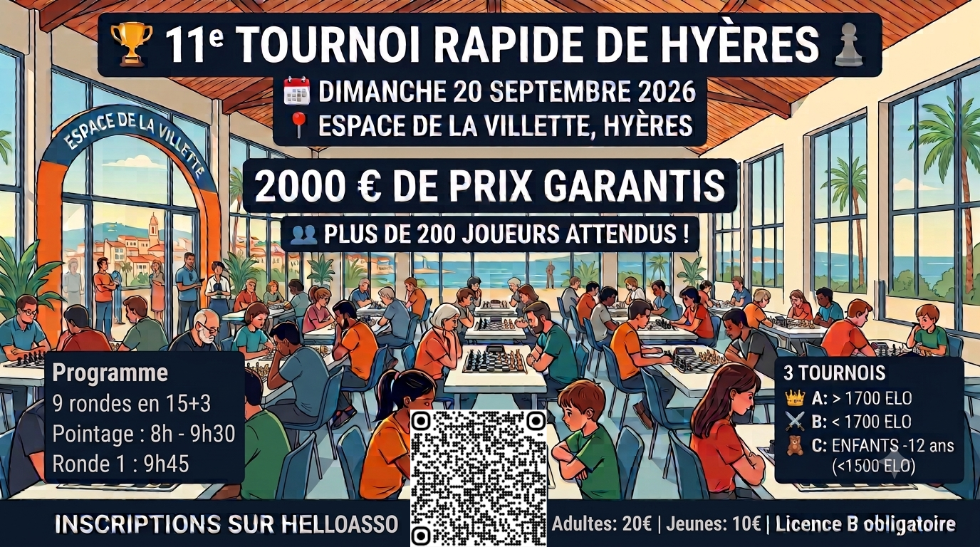 Tournoi rapide de hyeres septembre 2026